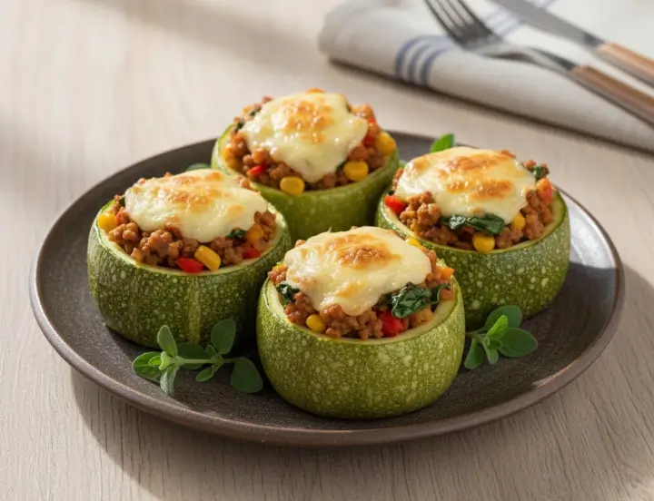 abobrinha recheada funcional