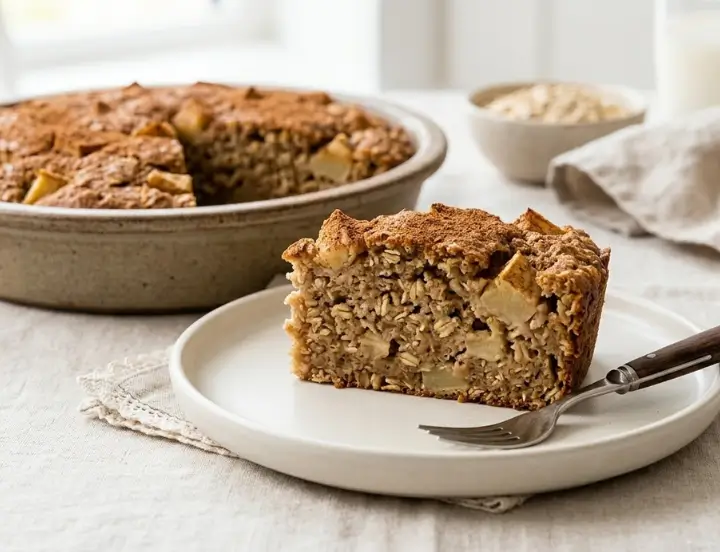 Bolo de aveia com maçã